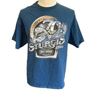 Harley-Davidson Sturgis 70th Anniversary 2010 Black Hills Rally Eagle T-Shirt